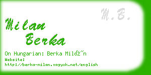 milan berka business card